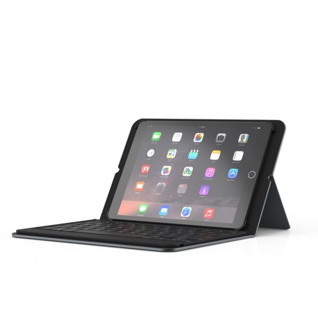 Messenger Folio Case Non-Backlit with Spanish Keyboard for iPad Air/Air2- Black