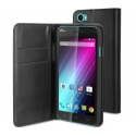  Wallet Folio Función Soporte Negra Wiko Lenny