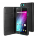 Wallet Folio Función Soporte Negra Wiko Lenny