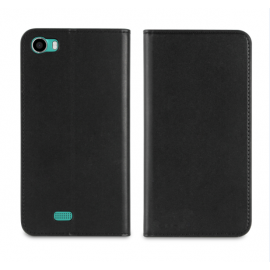  Wallet Folio Función Soporte Negra Wiko Lenny