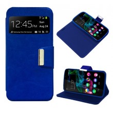 Funda Flip Cover Wiko Ridge 4G Liso Azul
