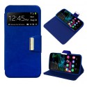 Funda Flip Cover Wiko Ridge 4G Liso Azul