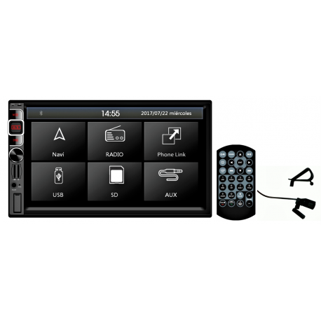 Radio 2 Din GPS Bluetooth Pantalla Táctil Android