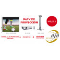Pack de pantalla de Proyección Electrica, Proyector y soporte de Proyector