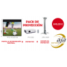 Pack de pantalla de Proyección Electrica, Proyector y soporte de Proyector